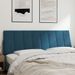 Coussin de tête de lit bleu 160 cm velours - Photo n°3
