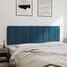 Coussin de tête de lit bleu 160 cm velours - Photo n°4