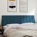 Coussin de tête de lit bleu 180 cm velours - Photo n°3