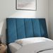 Coussin de tête de lit bleu 80 cm velours - Photo n°3
