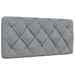 Coussin de tête de lit gris clair 100 cm tissu - Photo n°1