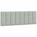 Coussin de tête de lit gris clair 120 cm velours - Photo n°1