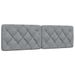 Coussin de tête de lit gris clair 160 cm tissu - Photo n°1