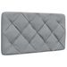 Coussin de tête de lit gris clair 80 cm tissu - Photo n°1