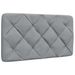 Coussin de tête de lit gris clair 90 cm tissu - Photo n°1