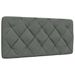 Coussin de tête de lit gris foncé 100 cm tissu - Photo n°1