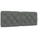 Coussin de tête de lit gris foncé 120 cm tissu - Photo n°1