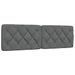 Coussin de tête de lit gris foncé 160 cm tissu - Photo n°1
