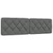 Coussin de tête de lit gris foncé 180 cm tissu - Photo n°1