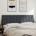 Coussin de tête de lit gris foncé 180 cm velours - Photo n°3