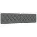 Coussin de tête de lit gris foncé 200 cm tissu - Photo n°1
