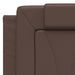 Coussin de tête de lit marron 140 cm similicuir - Photo n°8