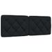 Coussin de tête de lit noir 120 cm tissu - Photo n°1