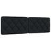 Coussin de tête de lit noir 160 cm tissu - Photo n°1