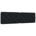 Coussin de tête de lit noir 180 cm tissu - Photo n°1