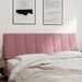 Coussin de tête de lit rose 160 cm velours - Photo n°3