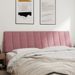 Coussin de tête de lit rose 180 cm velours - Photo n°3