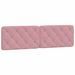 Coussin de tête de lit rose 180 cm velours - Photo n°1