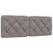 Coussin de tête de lit taupe 140 cm tissu - Photo n°1