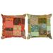 Coussin Patchwork 2 pcs fait à la main 45 x 45 cm Orange/Vert - Photo n°1