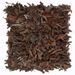 Coussin shaggy Marron 60x60 cm Cuir et coton - Photo n°1