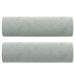 Coussins décoratifs 2 pcs Gris clair Ø15x50 cm Velours - Photo n°2