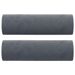 Coussins décoratifs 2 pcs Gris foncé Ø15x50 cm Velours - Photo n°2