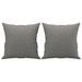 Coussins décoratifs 2 pcs Gris foncé 40x40 cm Tissu - Photo n°2