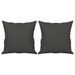 Coussins décoratifs 2 pcs Gris foncé 40x40 cm Tissu microfibre - Photo n°2