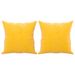 Coussins décoratifs 2 pcs Jaune 40x40 cm Velours - Photo n°2