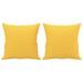 Coussins décoratifs 2 pcs Jaune clair 40x40 cm Tissu - Photo n°2