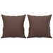 Coussins décoratifs 2 pcs Marron 40x40 cm Similicuir - Photo n°2