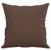 Coussins décoratifs 2 pcs Marron 40x40 cm Similicuir - Photo n°4