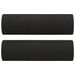 Coussins décoratifs 2 pcs Noir Ø15x50 cm Tissu - Photo n°2