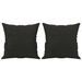 Coussins décoratifs 2 pcs Noir 40x40 cm Tissu - Photo n°2