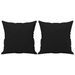 Coussins décoratifs 2 pcs Noir 40x40 cm Tissu microfibre - Photo n°2