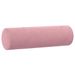 Coussins décoratifs 2 pcs Rose Ø15x50 cm Velours - Photo n°3