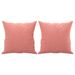 Coussins décoratifs 2 pcs Rose 40x40 cm Velours - Photo n°2