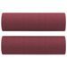 Coussins décoratifs 2 pcs Rouge bordeaux Ø15x50 cm Tissu - Photo n°2