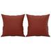 Coussins décoratifs 2 pcs Rouge bordeaux 40x40 cm Similicuir - Photo n°2