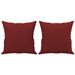 Coussins décoratifs 2 pcs Rouge bordeaux 40x40 cm Tissu - Photo n°2