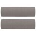 Coussins décoratifs 2 pcs Taupe Ø15x50 cm Tissu - Photo n°2