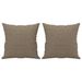 Coussins décoratifs 2 pcs Taupe 40x40 cm Tissu - Photo n°2