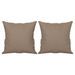 Coussins décoratifs 2 pcs Taupe 40x40 cm Tissu microfibre - Photo n°2