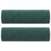 Coussins décoratifs 2 pcs Vert foncé Ø15x50 cm Velours - Photo n°2