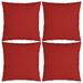 Coussins décoratifs 4 pcs rouge 50x50 cm tissu - Photo n°1