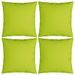 Coussins décoratifs 4 pcs Vert vif 40x40 cm Tissu - Photo n°1