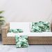 Coussins décoratifs lot de 4 motif de feuilles 40x40 cm tissu - Photo n°1
