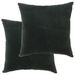 Coussins en velours de coton 2 pcs 45 x 45 cm Vert - Photo n°1
