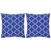 Coussins imprimés 2 pcs Bleu 40x40 cm Coton - Photo n°1